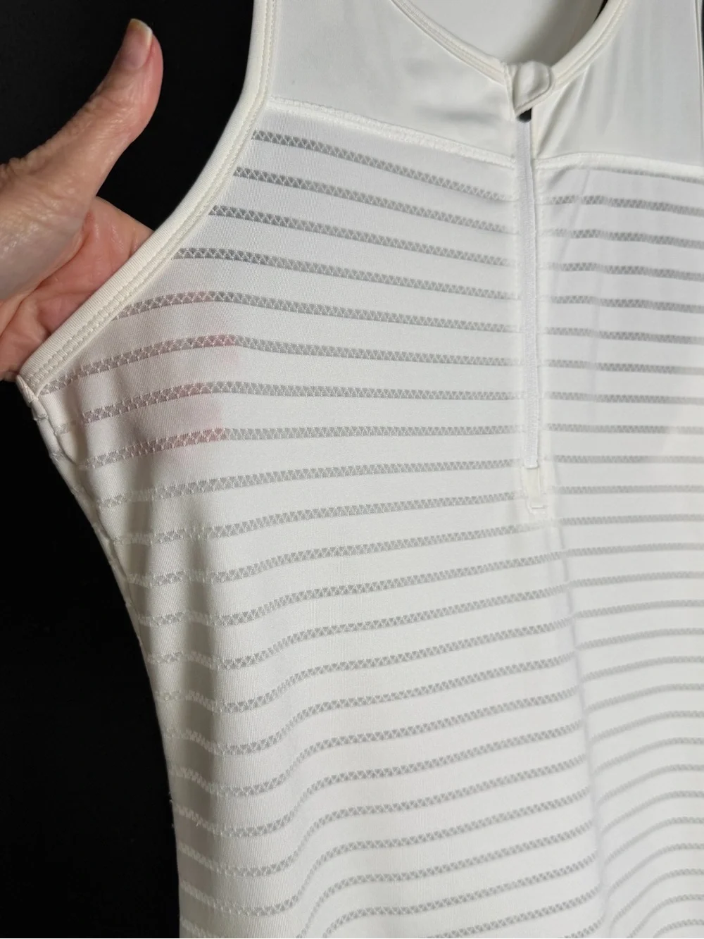Lija White Zip-Front Sleeveless Tennis Dress -medium - Picture 4 of 16